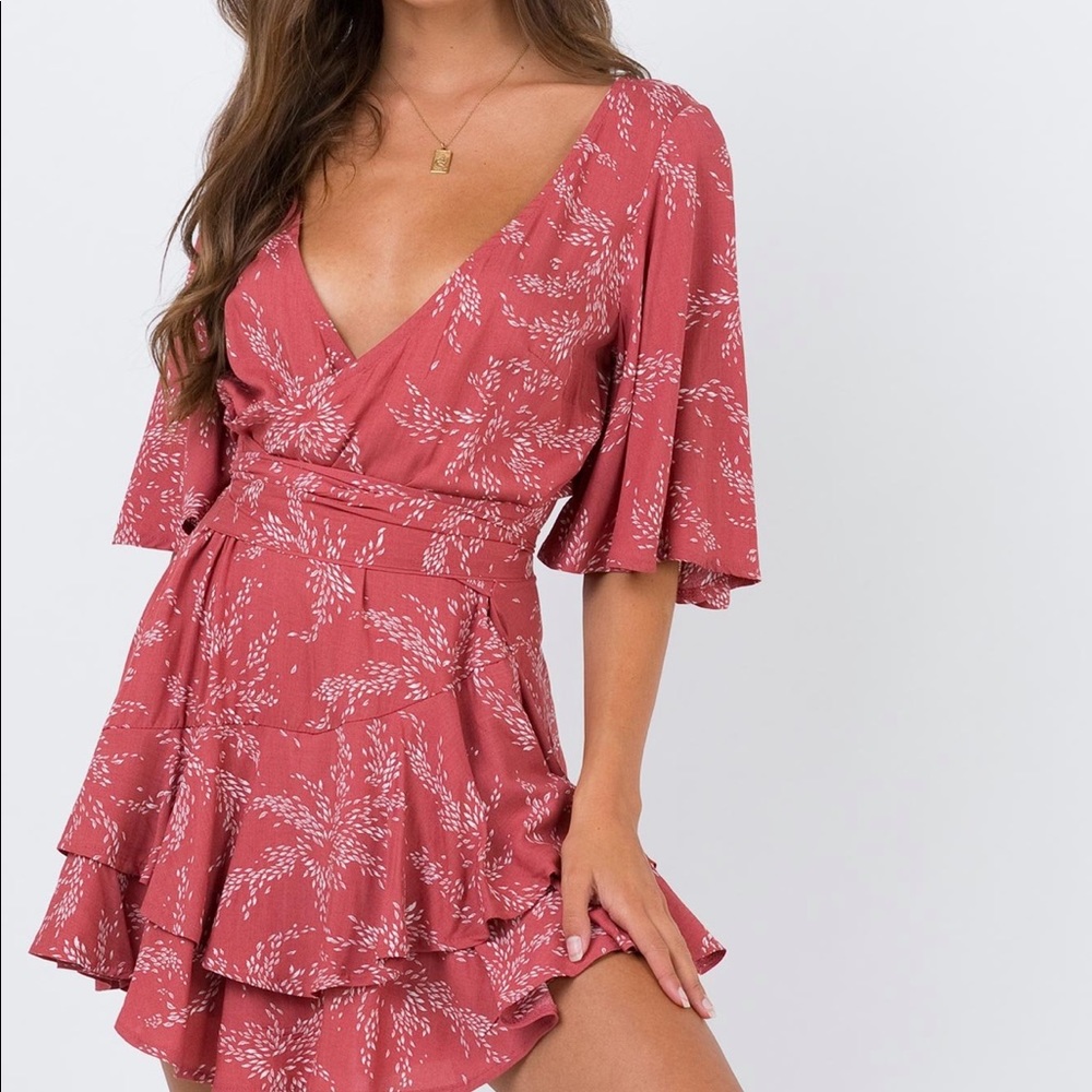 The Louie romper rose
